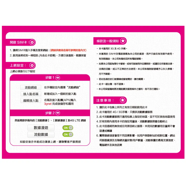 Happy Telecom 環球多國30日無限數據卡 (FUP 5GB) 旅遊流量卡 SIM卡