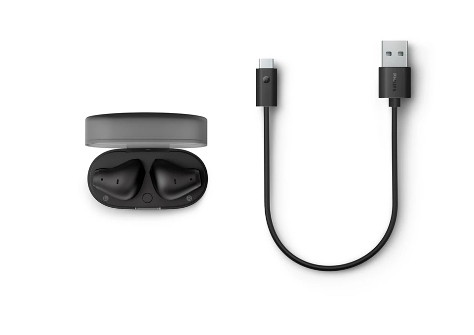 Philips City系列 TAT2139 長續航專業調音真無線藍牙耳機丨音樂 沒有極限 黑色 【原裝行貨】