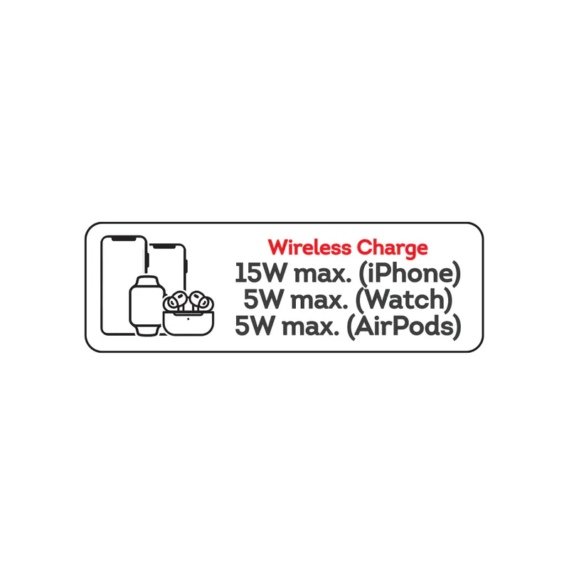 ProMini MagW3S 25W Qi2認證•三合一可摺疊無線快充座 連火牛 灰色