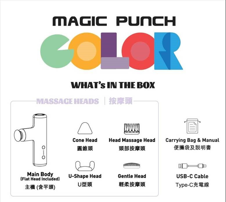 ODOYO Magic Punch Color 便攜熱敷按摩槍