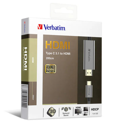 Verbatim Type C 3.1 轉HDMI 4K連接線