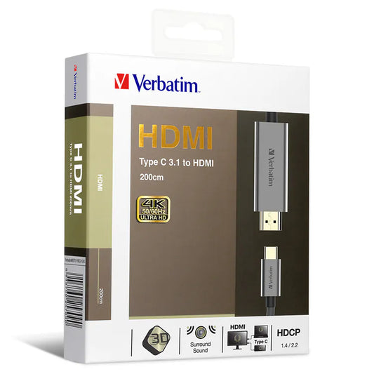 Verbatim Type C 3.1 to HDMI 4K Cable