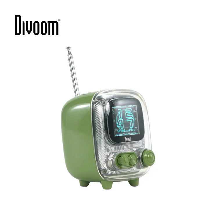 Divoom Tiivoo 2 - Pixel Bluetooth Speaker (Electronic Photo Album/FM Radio/Dynamic Lyrics)