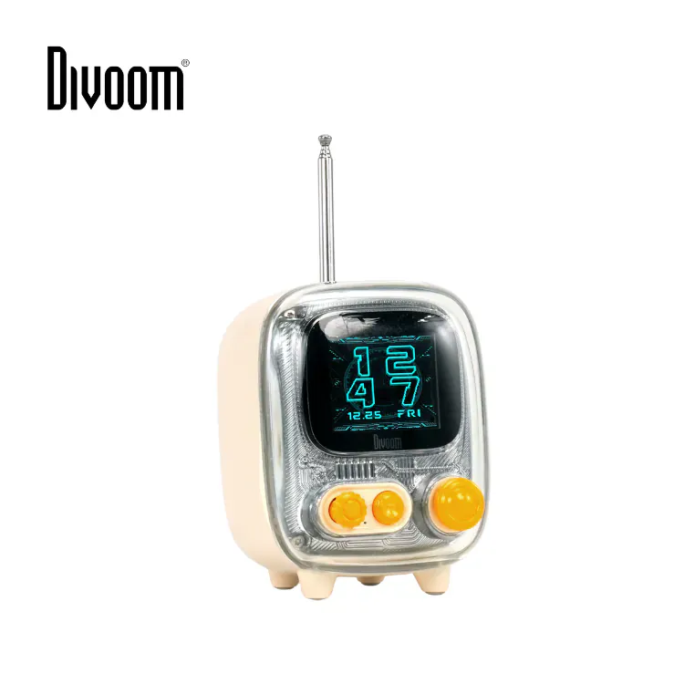 Divoom Tiivoo 2 - Pixel Bluetooth Speaker (Electronic Photo Album/FM Radio/Dynamic Lyrics)