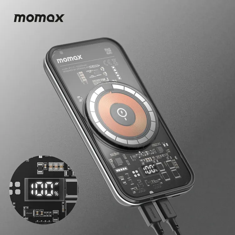 Momax Q.MAG POWER 10000mAh Magnetic Wireless Charging Power Bank (IP113)