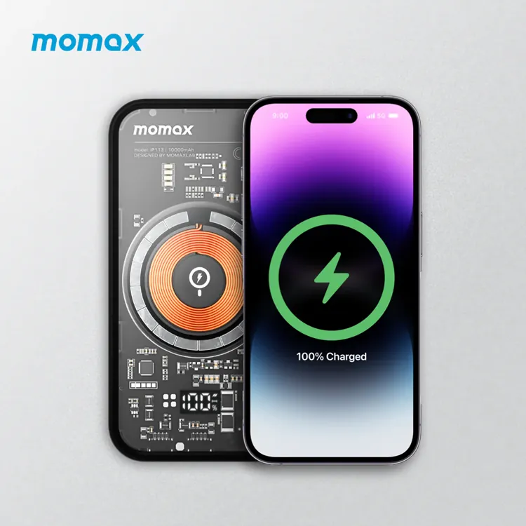 Momax Q.MAG POWER 10000mAh Magnetic Wireless Charging Power Bank (IP113)