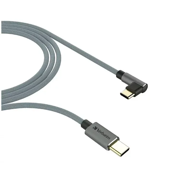 Verbatim L-shaped Type C to Type C charging transmission cable (120cm)