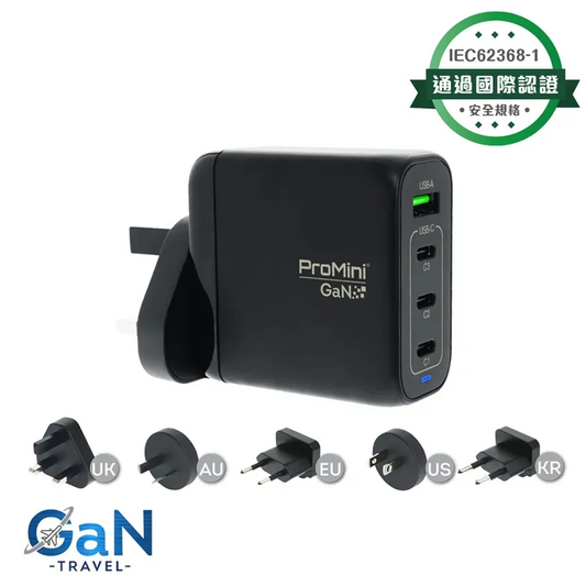 ProMini GT75 Tri-PD+QC GaN 75W Travel Fast Charger