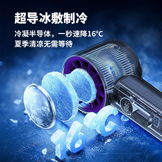 F331C 冰冷迷你手持風扇：USB冷卻，桌面及戶外透明高速渦輪風扇！