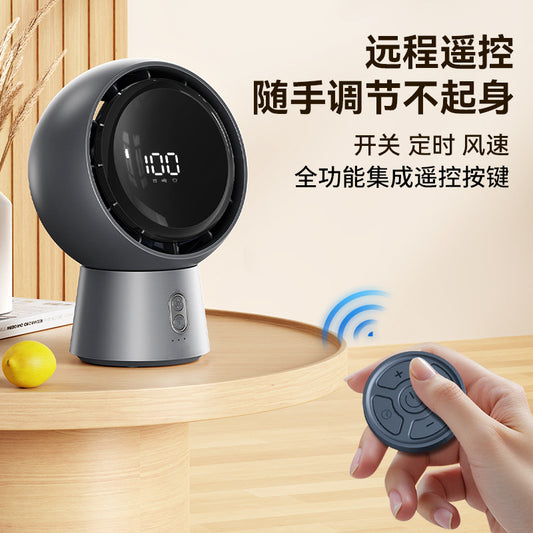 強力高速循環風扇 | 定時功能 | 桌面迷你無葉風扇 | USB充電 | 便攜辦公及旅行必備 | 數字顯示