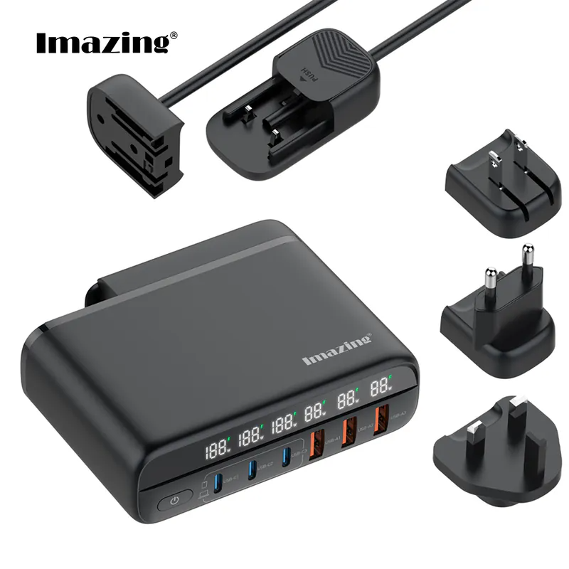 MOMAX 1-World+ 25W 3-outlet built-in USB-C charging cable + AC travel charging socket