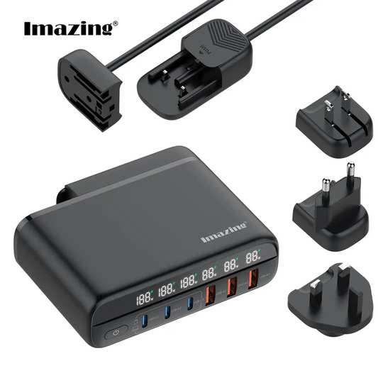 MOMAX 1-World+ 25W 3-outlet built-in USB-C charging cable + AC travel charging socket
